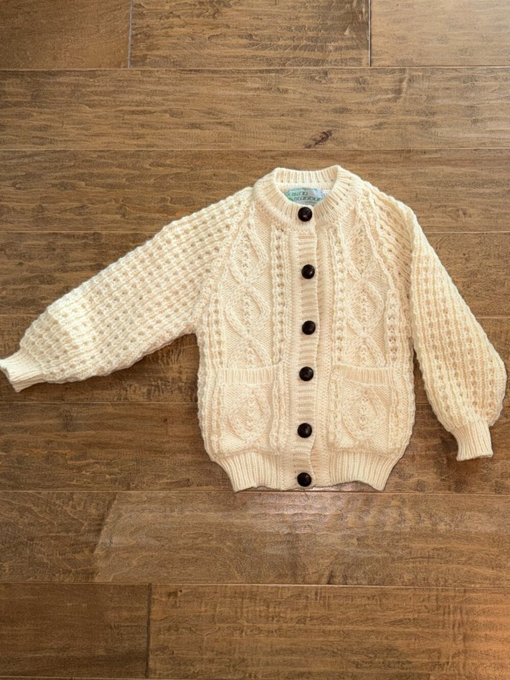 MAIRTIN STANDUN kid's fisherman cardigan sweater (see measurements)